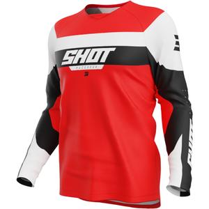 Παιδική φανέλα motocross Shot Draw League κόκκινο