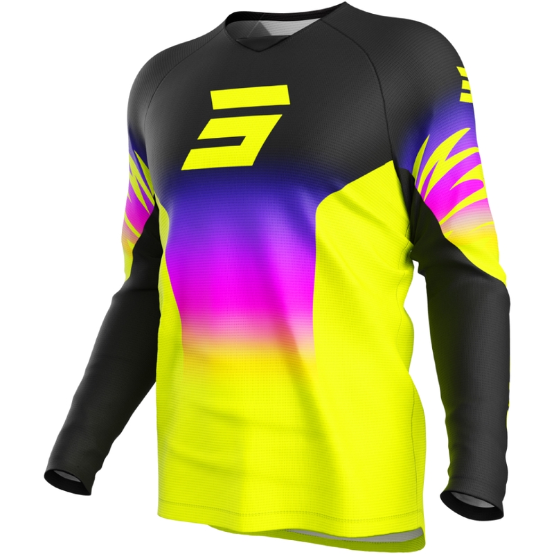 Παιδική φανέλα motocross Shot Draw X-Trem fluo κίτρινο
