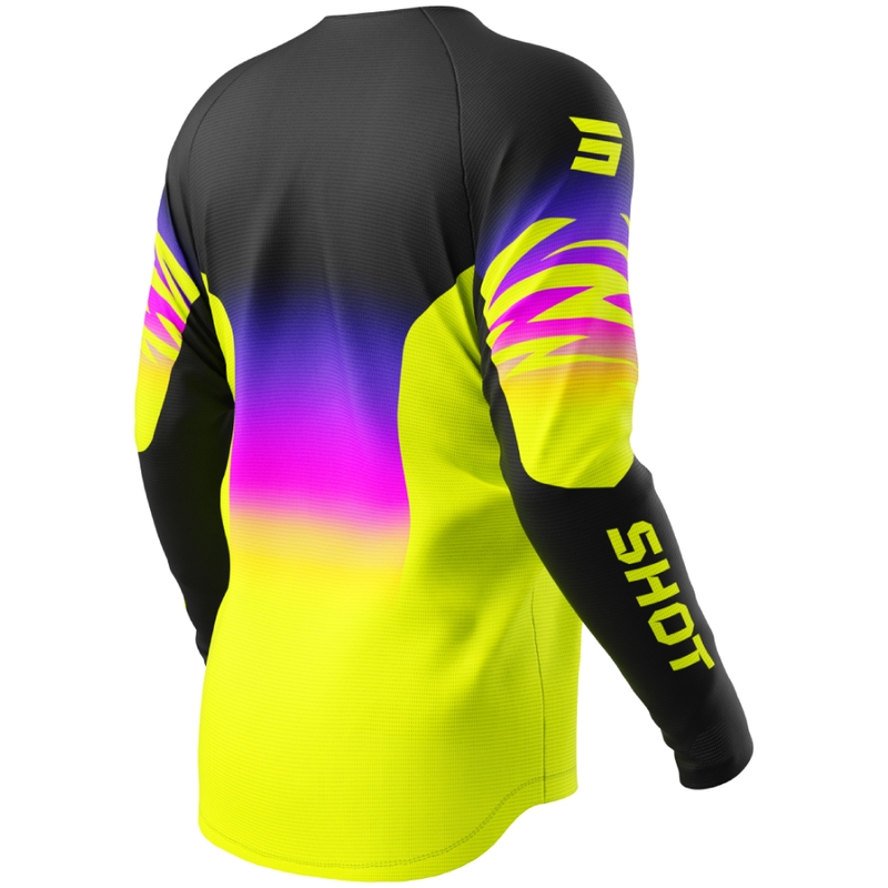 Παιδική φανέλα motocross Shot Draw X-Trem fluo κίτρινο