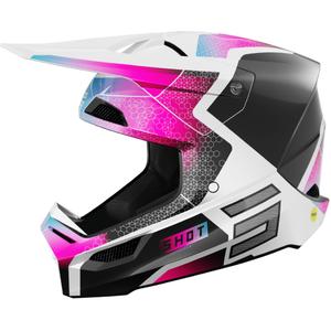 Κράνος Motocross Shot Race Phaser pearl μαύρο-μπλε-ροζ