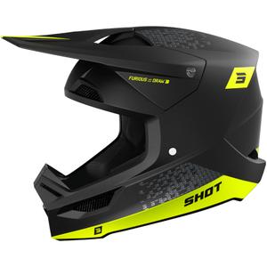 Κράνος Motocross Shot Furious Draw fluo κίτρινο