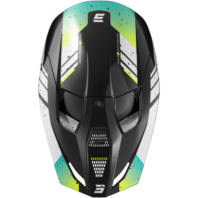 Κράνος Motocross Shot Furious Mirage μπλε-κίτρινο φλούο