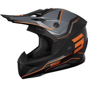 Κράνος Motocross Shot Pulse Lines ματ μαύρο-πορτοκαλί