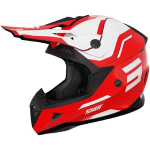 Παιδικό κράνος motocross Shot Pulse Lines κόκκινο