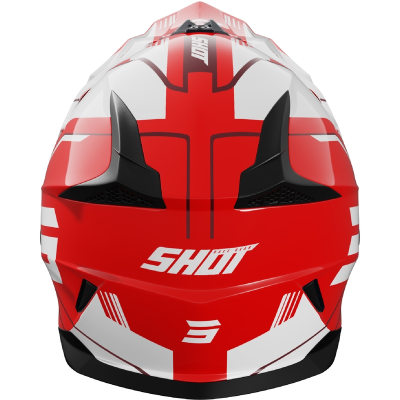 Παιδικό κράνος motocross Shot Pulse Lines κόκκινο