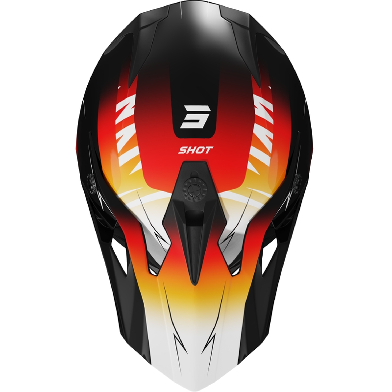 Παιδικό κράνος motocross Shot Pulse X-Trem πορτοκαλί-κόκκινο