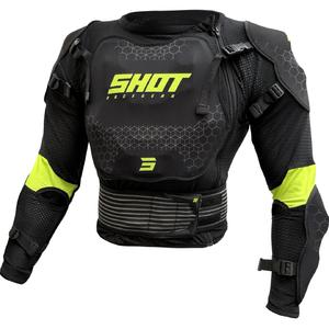 Παιδικό προστατευτικό σώματος Shot Optimal 2.0 μαύρο-fluo κίτρινο