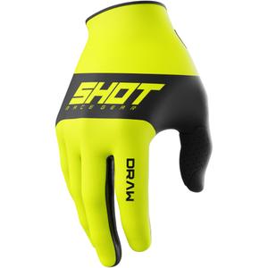 Γάντια Motocross Shot Draw Sky fluo κίτρινο