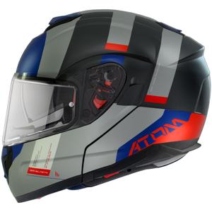 MT Atom SV Gorex C12 μαύρο-γκρι-μπλε-κόκκινο tip-up κράνος μοτοσικλέτας προσφορά