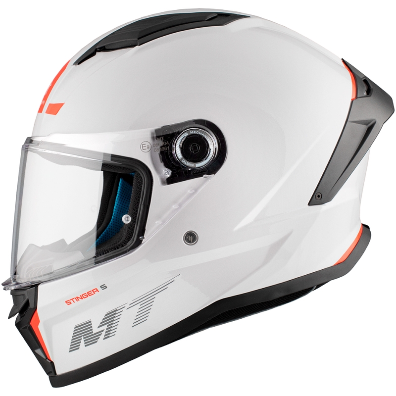 MT Stinger 2 Solid Gloss White Integral κράνος μοτοσικλέτας