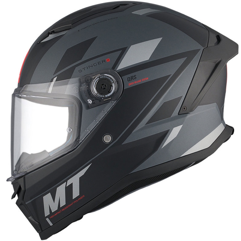 MT Stinger 2 Solid Zivze Black-Grey Matte Integral κράνος μοτοσικλέτας προσφορά