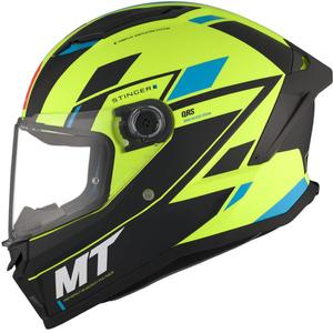 MT Stinger 2 Solid Zivze fluo πράσινο-μαύρο-μπλε ματ ολοκληρωμένο κράνος μοτοσικλέτας