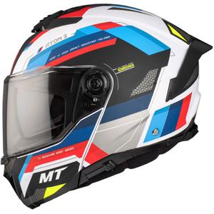 MT ATOM 2 SV BAST A0 κράνος μοτοσικλέτας μαύρο-μπλε-κόκκινο-λευκό μαργαριτάρι