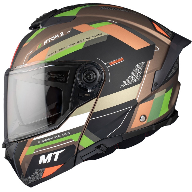 MT ATOM 2 SV BAST A6 κράνος μοτοσικλέτας ματ καφέ-μαύρο-πράσινο