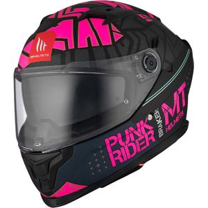 MT BRAKER SV PUNK RIDER B8 μαύρο και ροζ ολοκληρωμένο κράνος μοτοσικλέτας