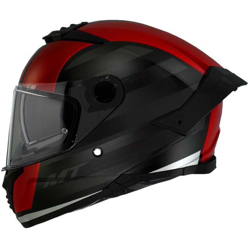 Κράνος μοτοσικλέτας full-face MT THUNDER 4 SV TREADS B5 μαύρο-κόκκινο