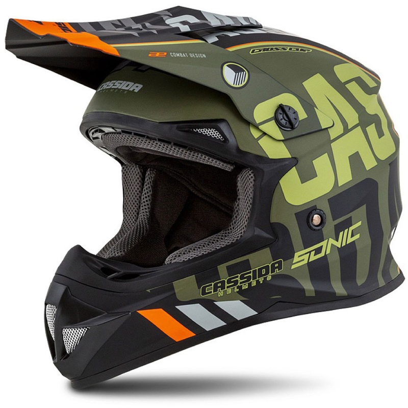 Cassida Cross Cup Sonic κράνος motocross πορτοκαλί-πράσινο ματ