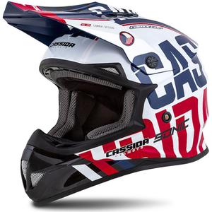 Κράνος Motocross Cassida Cross Cup Sonic κόκκινο-μπλε-λευκό