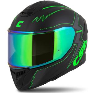 Κράνος μοτοσικλέτας Integral Cassida Integral GT 2.1 Flash μαύρο-φλούο πράσινο-γκρι