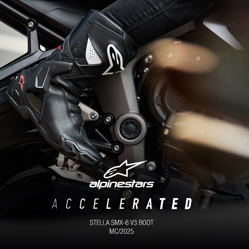 Alpinestars Γυναικείες μπότες μοτοσικλέτας Stella SMX-6 3 σε μαύρο, λευκό και ροζ χρώμα