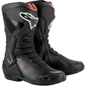 Alpinestars SMX-6 3 μαύρες-φλούο κόκκινες μπότες μοτοσικλέτας