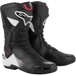 Alpinestars SMX-6 3 μαύρες-λευκές-κόκκινες μπότες μοτοσικλέτας