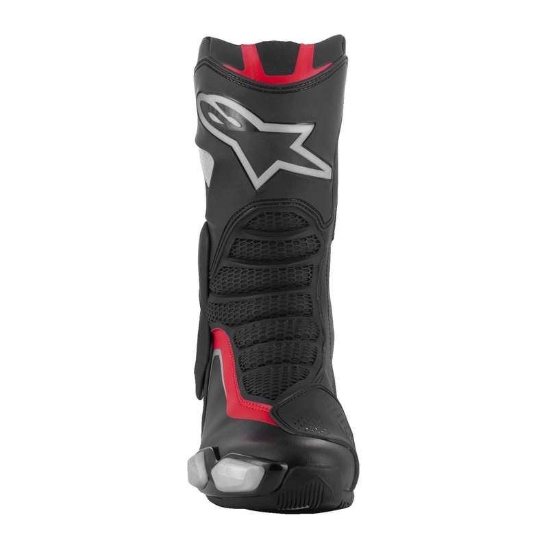 Alpinestars SMX-6 3 μαύρο-ασημί-κόκκινες μπότες μοτοσικλέτας