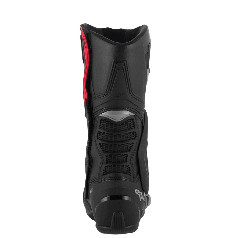 Alpinestars SMX-6 3 μαύρο-ασημί-κόκκινες μπότες μοτοσικλέτας