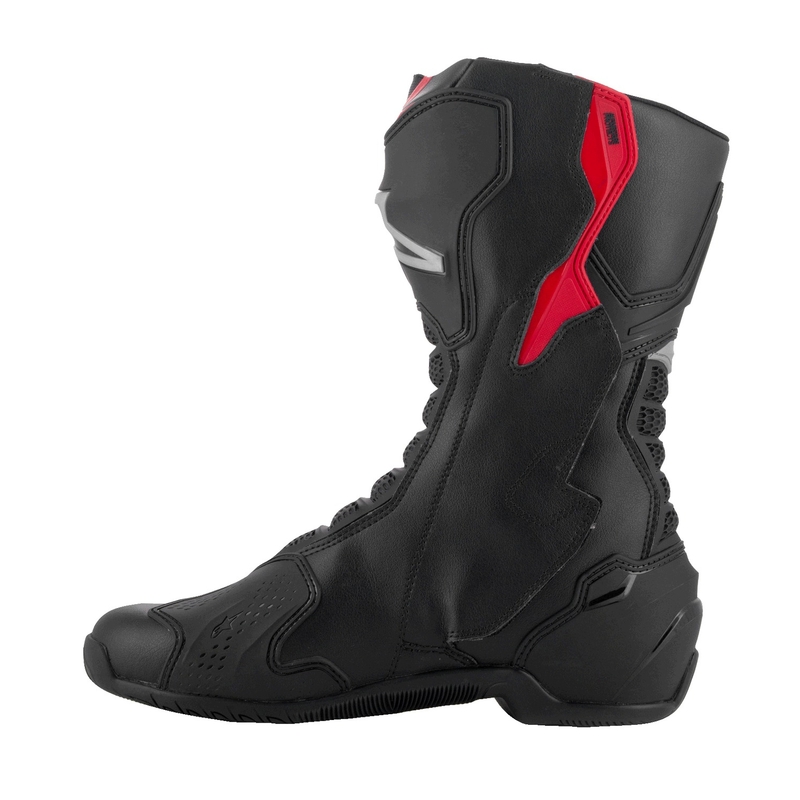Alpinestars SMX-6 3 μαύρο-ασημί-κόκκινες μπότες μοτοσικλέτας