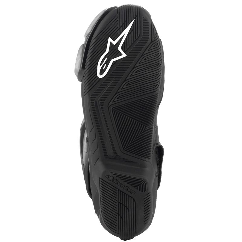 Alpinestars SMX-6 3 μαύρο-ασημί-κόκκινες μπότες μοτοσικλέτας