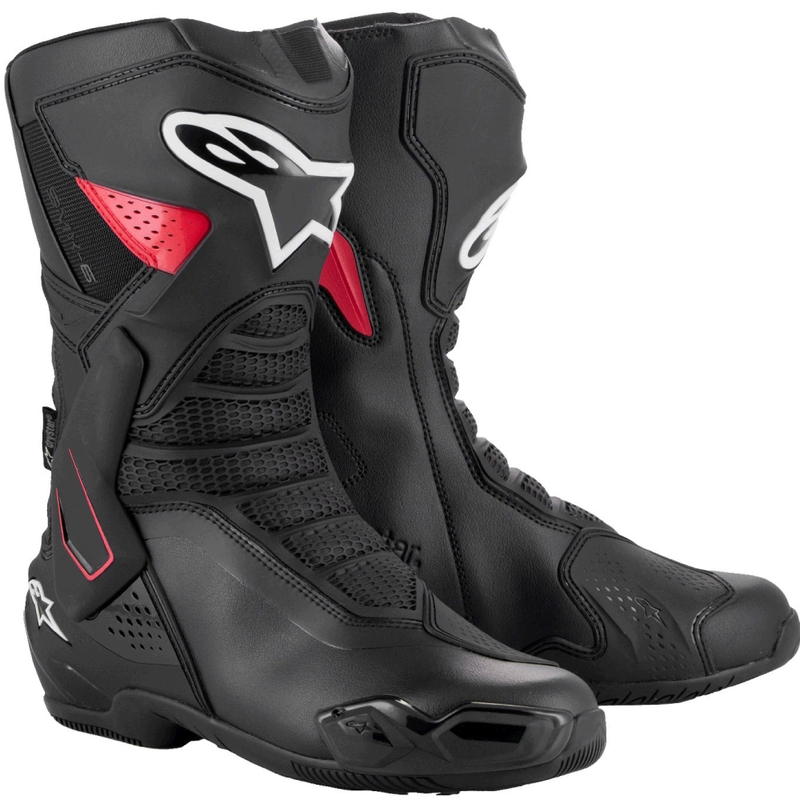 Alpinestars SMX-6 3 Drystar μαύρες και κόκκινες μπότες μοτοσικλέτας