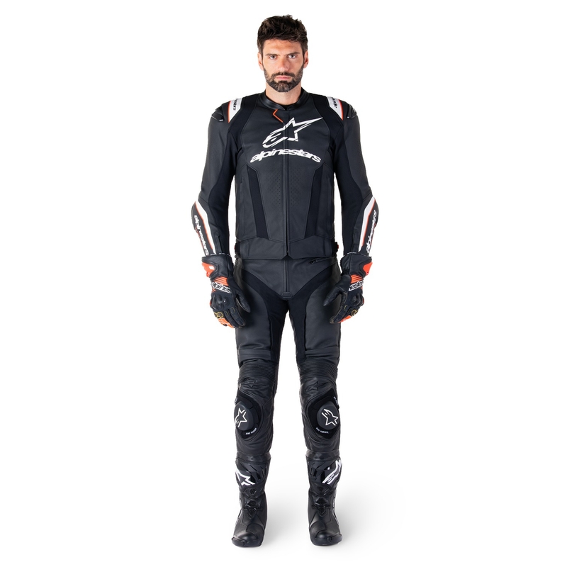 Alpinestars Missile 3 Ignition Μαύρο και λευκό δερμάτινο μπουφάν μοτοσικλέτας