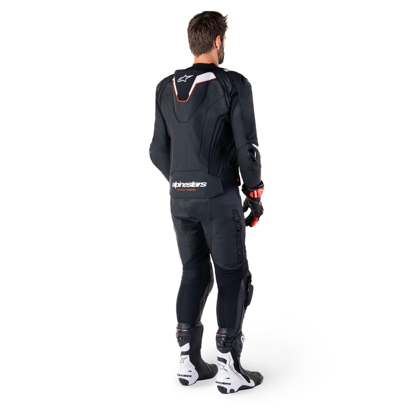 Alpinestars Missile 3 Ignition Μαύρο και λευκό δερμάτινο μπουφάν μοτοσικλέτας