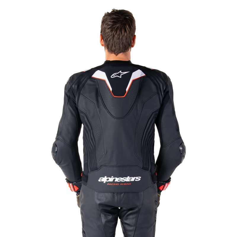 Alpinestars Missile 3 Ignition Μαύρο και λευκό δερμάτινο μπουφάν μοτοσικλέτας