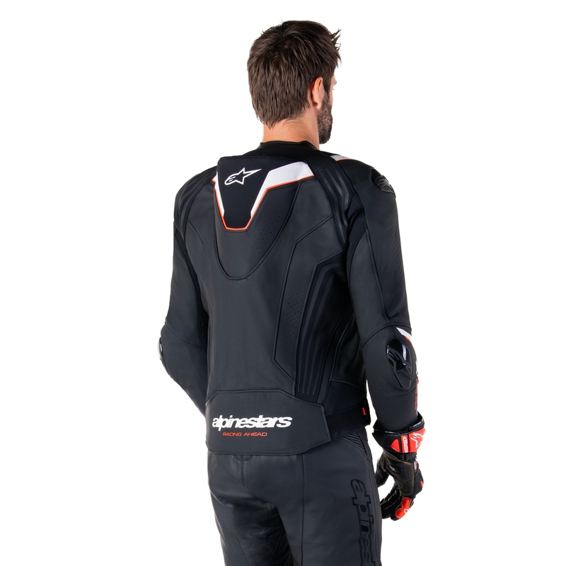 Alpinestars Missile 3 Ignition Μαύρο και λευκό δερμάτινο μπουφάν μοτοσικλέτας