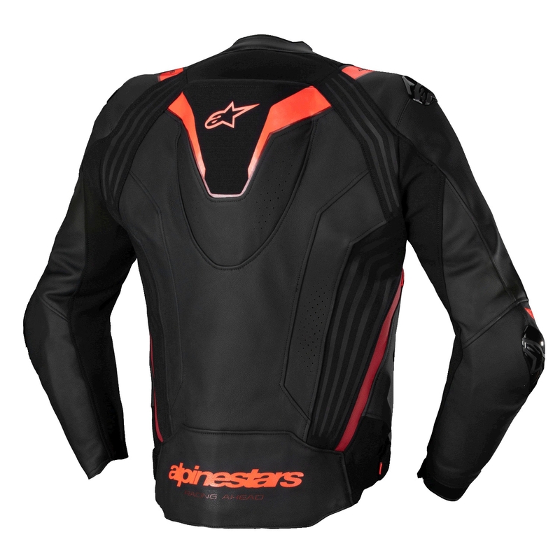 Alpinestars Missile 3 Ignition Black-Fluo Red-Dark Red Δερμάτινο μπουφάν μοτοσικλέτας