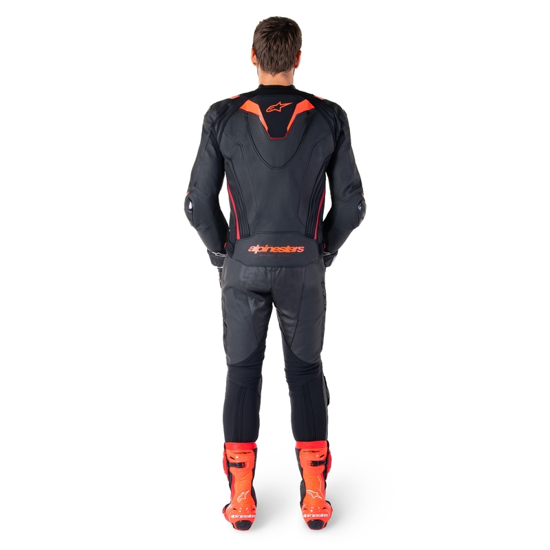 Alpinestars Missile 3 Ignition Black-Fluo Red-Dark Red Δερμάτινο μπουφάν μοτοσικλέτας