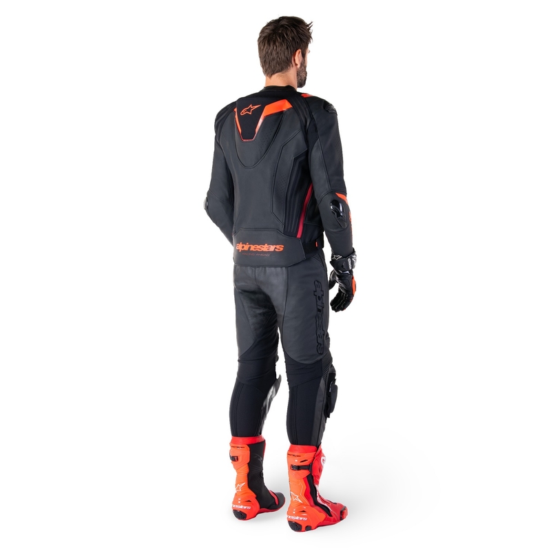 Alpinestars Missile 3 Ignition Black-Fluo Red-Dark Red Δερμάτινο μπουφάν μοτοσικλέτας