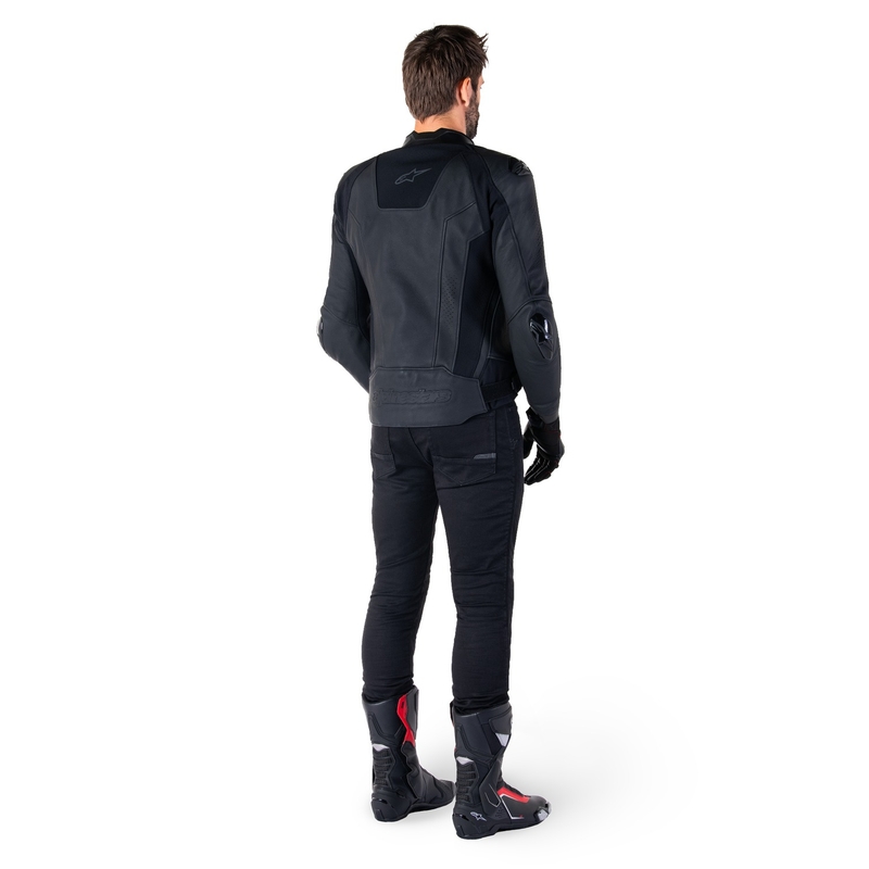 Alpinestars Missile 3 Μαύρο δερμάτινο μπουφάν μοτοσικλέτας