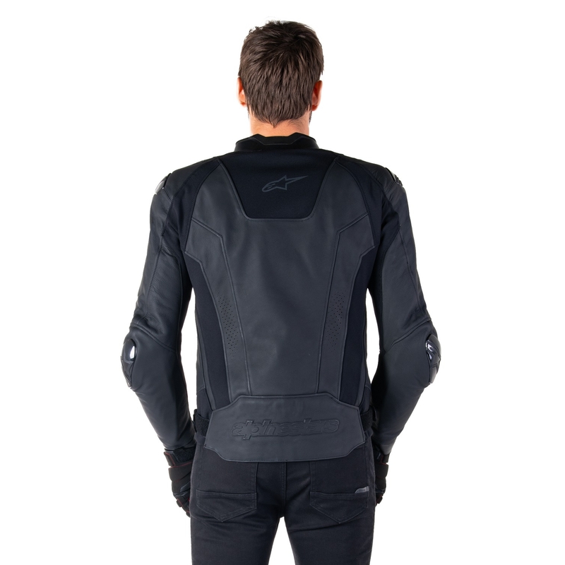 Alpinestars Missile 3 Μαύρο δερμάτινο μπουφάν μοτοσικλέτας