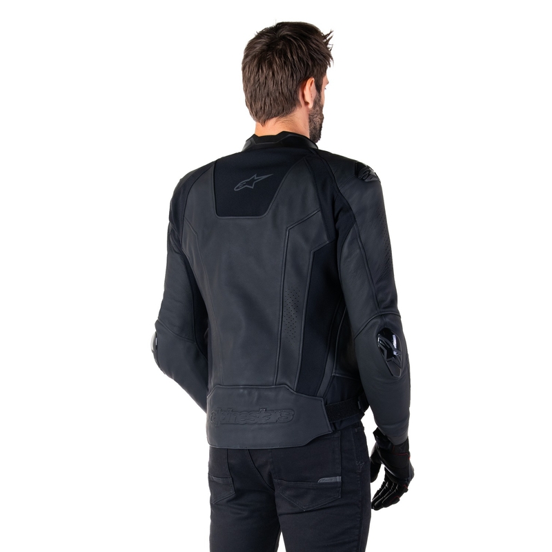 Alpinestars Missile 3 Μαύρο δερμάτινο μπουφάν μοτοσικλέτας