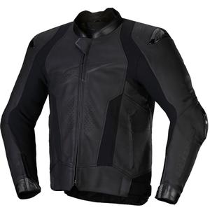 Alpinestars Missile 3 Μαύρο δερμάτινο μπουφάν μοτοσικλέτας
