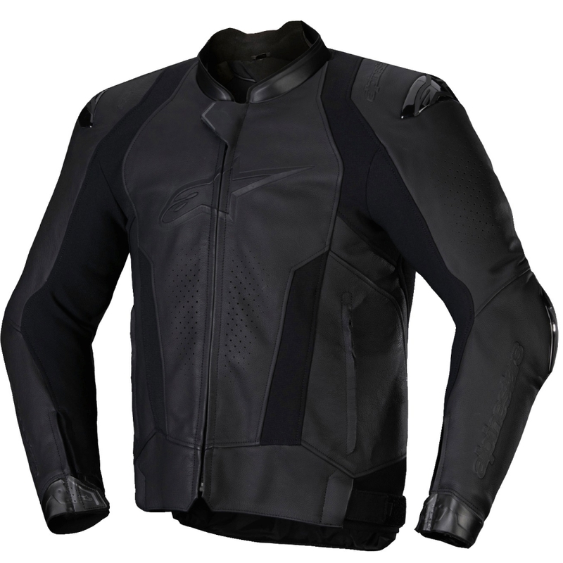 Alpinestars Missile 3 Μαύρο δερμάτινο μπουφάν μοτοσικλέτας