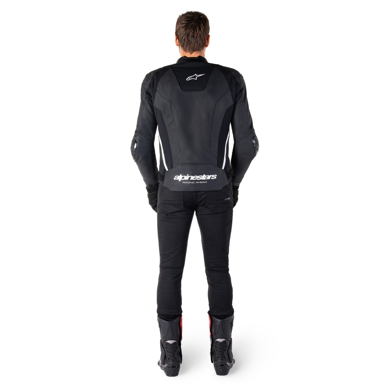 Alpinestars Missile 3 ασπρόμαυρο δερμάτινο μπουφάν μοτοσικλέτας