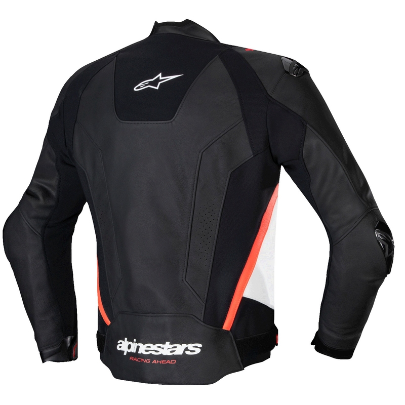 Alpinestars Missile 3 Μαύρο-Άσπρο-Κόκκινο δερμάτινο μπουφάν μοτοσικλέτας