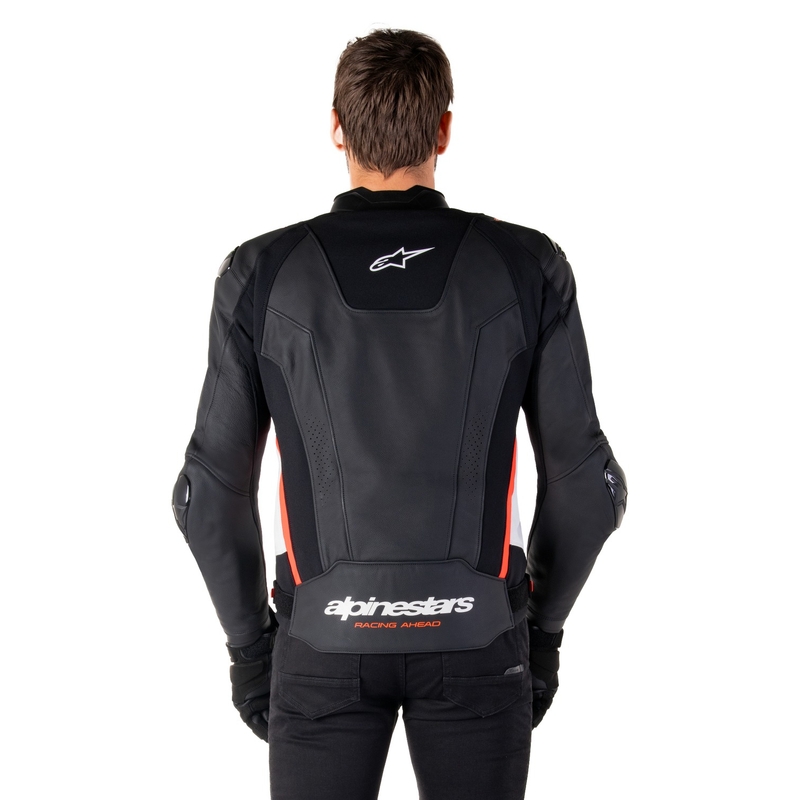 Alpinestars Missile 3 Μαύρο-Άσπρο-Κόκκινο δερμάτινο μπουφάν μοτοσικλέτας