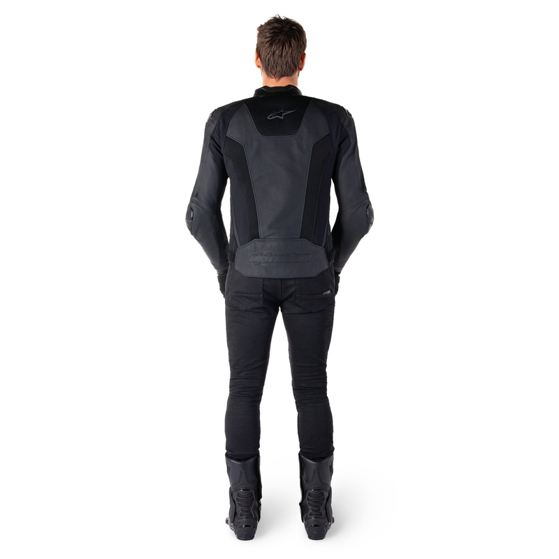 Alpinestars Missile 3 Airflow Μαύρο δερμάτινο μπουφάν μοτοσικλέτας