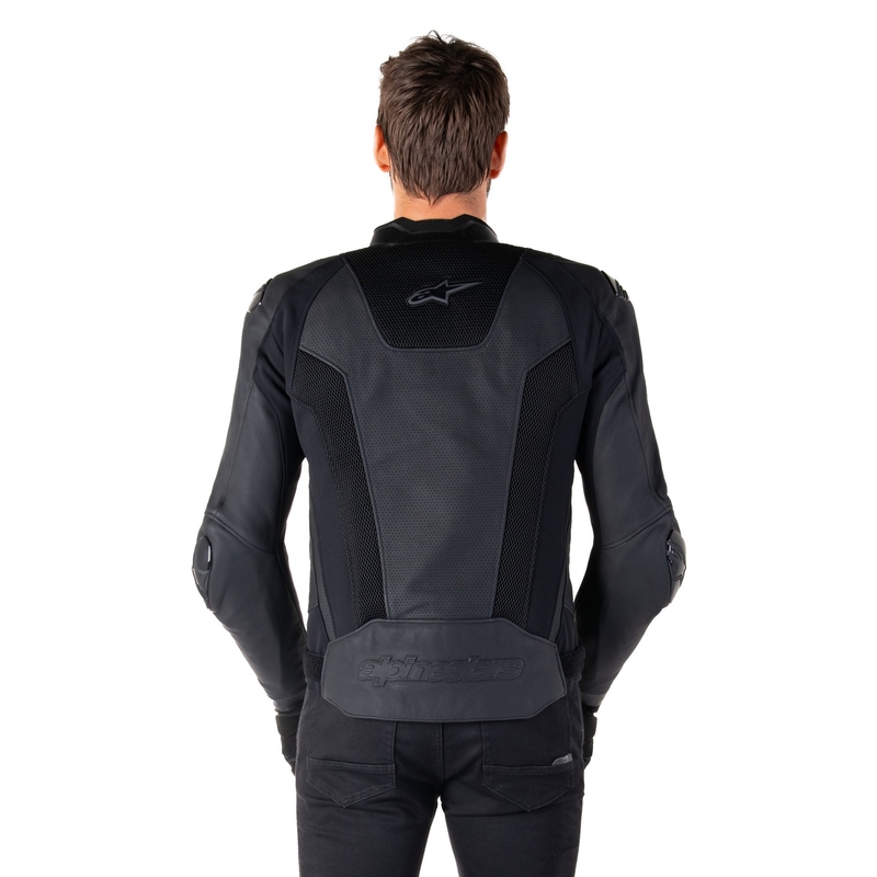 Alpinestars Missile 3 Airflow Μαύρο δερμάτινο μπουφάν μοτοσικλέτας
