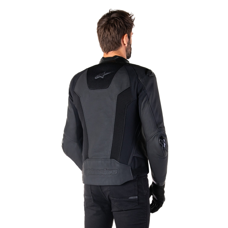 Alpinestars Missile 3 Airflow Μαύρο δερμάτινο μπουφάν μοτοσικλέτας