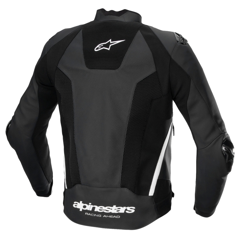 Alpinestars Missile 3 Airflow Μαύρο και λευκό δερμάτινο μπουφάν μοτοσικλέτας